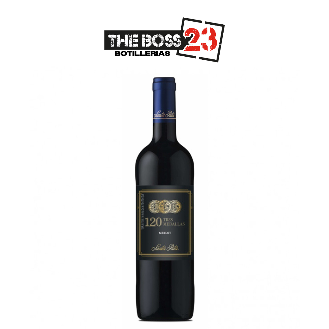 Vino 120 Tres medallas merlot 3/4