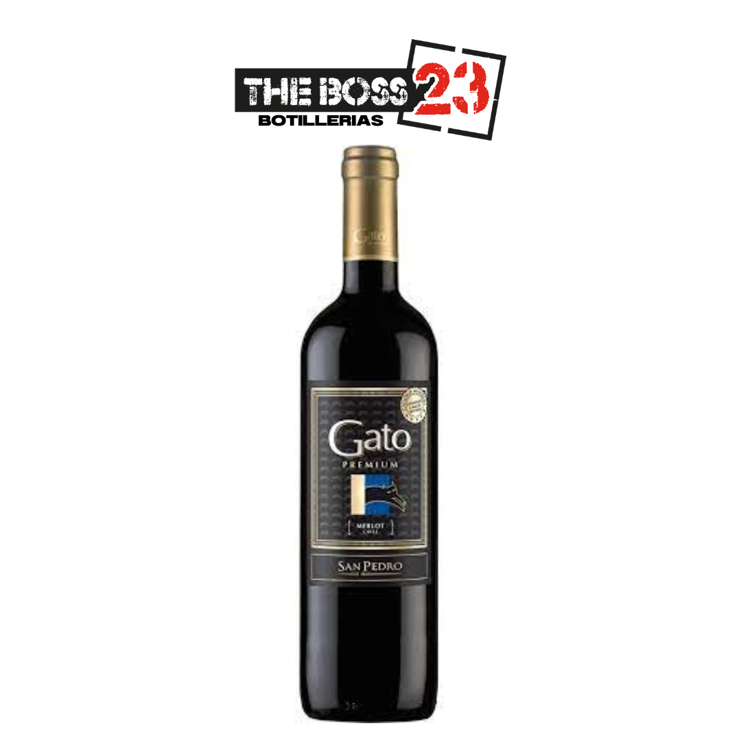 Vino Gato Premium merlot 700ml botella